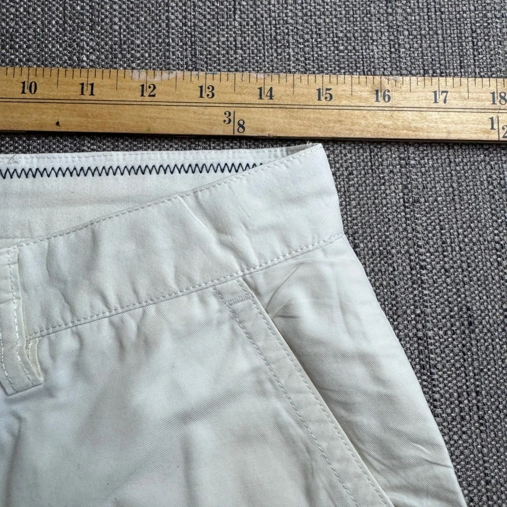 Nautica Clipper Relax Fit Shorts Mens 32W Off White Cotton Nylon Blend Cream